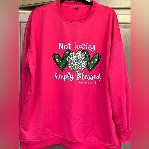 Tops - ST. PATRICK’S DAY WOMEN’S PLUS SIZE THIN SWEATSHIRT SIZE 3X FITS LIKE A 2X